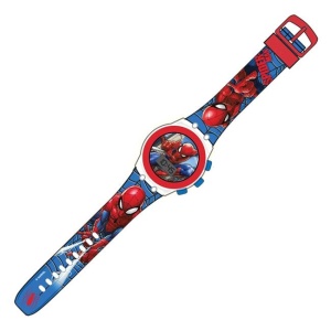 Ceas de mana digital pentru copii, dimensiune 22 x 3 cm, model Spider Man