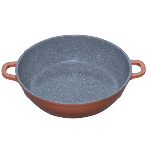 Cratita aluminiu turnat cu capac, acoperire ceramica multistrat, dimensiune 40x18 cm, 19 L, baza inductie, DAR YCTG40 - Img 2