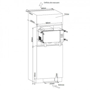 Cuptor cu microunde incorporabil HEINNER HMW-23BI, 23 l, 800 W, Digital, Grill, Inox + Kit instalare - Img 2