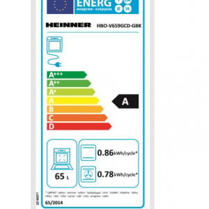 Cuptor incorporabil Heinner HBO-V659GCD-GBK, 65 l, 9 functii, Multifunctional, Grill, Ventilatie, Timer, Display touch, Clasa A, Sticla neagra - Img 6