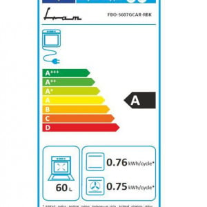 Cuptor incorporabil rustic Fram FBO-S607GCAR-RBK, 60 l, 7 functii, Grill, Display analog, Antracit - Img 6