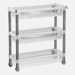 Etajera din plastic pentru bucatarie, 3 niveluri, dimensiune 50x20x60.5 cm - Img 2