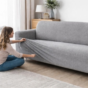 Husa elastica pentru canapea, dimensiune 170x215 cm, Gri