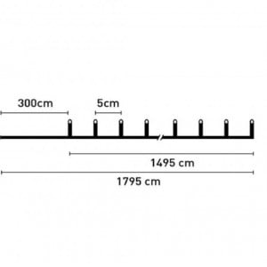 Instalatie de Lumini cu 300 de Becuri LED Alb extra Cald cu Program 14.95m cablu transparent - Img 4