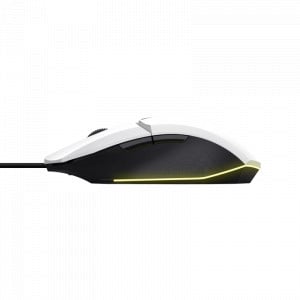 Mouse Trust GXT110W Felox cu fir, interfata USB 2.0, rezolutie maxima 6400 DPI, 6 butoane, alb - Img 2