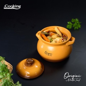 Oala ceramica cu capac, acoperire ceramica, dimensiune 12 x 11 cm, capacitate 2 L, Origini Chef Nicolai Tand - Img 5