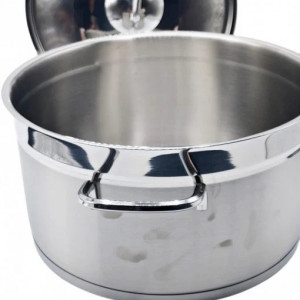 Oala cilindrica din inox cu capac, capacitate 11 l, diametru 28 cm, fund dublu, Hausberg HB- H 778 - Img 3