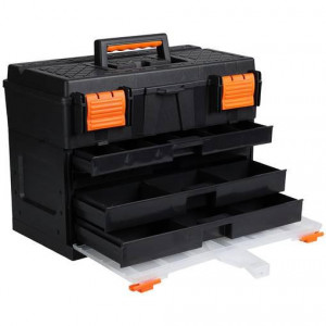 Organizator pentru unelte cu 3 sertare, 45x26x32 cm, Plastic