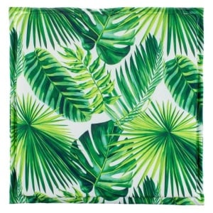 Perna decorativa pentru scaun, doua fete, rezistenta la apa, dimensiune 40x40x4 cm, Frunze - Img 3
