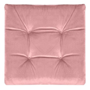 Perna velvet decorativa pentru scaun, dimensiune 38 x 38 cm, Roz - Img 1