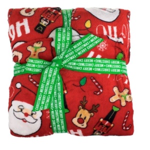 Poncho catifelat universal cu gluga pentru copii, model Mos Craciun - Img 2