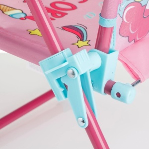 Scaunel pliabil pentru copii, structura metalica, dimensiune 33x34x47 cm, greutate maxima 35 kg, Unicorn - Img 4