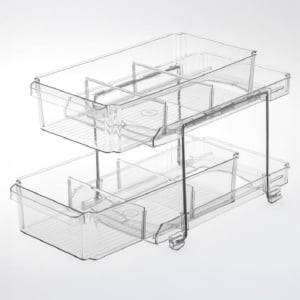 Sertar organizator pentru bucatarie, 2 nivele, dimensiune 32x18.5x23 cm, 9l