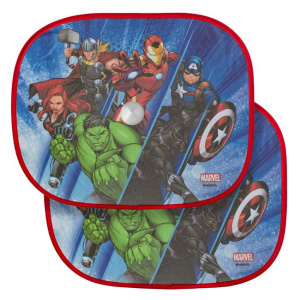 Set 2 parasolare auto, prindere cu ventuze, dimensiune 44 x 36 cm, model Avengers - Img 1