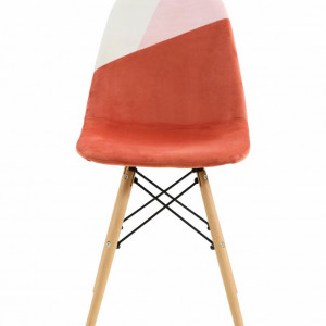 Set 2 scaune stil scandinav, 52x47x82 cm, Coral - Img 2