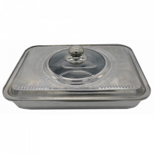 Tava cuptor Cooking by Heinner, cu capac, Inox, 39 X 29 X 7cm - Img 1