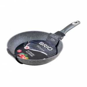 Tigaie adanca wok din aluminiu forjat, acoperire antiaderenta cu 5 straturi de particule minerale, diametru 28 cm, Brio Stone