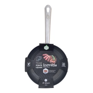 Tigaie fonta usoara tip fagure, maner inox, diametru 20 cm, baza inductie, antiaderenta, OTI