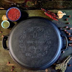 Tigaie rotunda grill fonta, 40×4 cm - Img 3