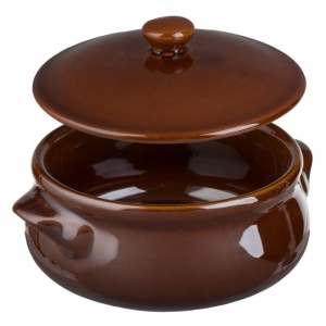 Vas din ceramica cu capac, capacitate 380 ml, dimensiune 13x7 cm - Img 2