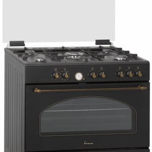 Aragaz Fram FFSC-S90MLITGCF-RBK, Mixt, Multifunctional, 5 arzatoare, Wok, Aprindere electrica, Gratar fonta, Timer, Grill, Ventilatie, Lumina cuptor, Duze GPL incluse, Negru - Img 3