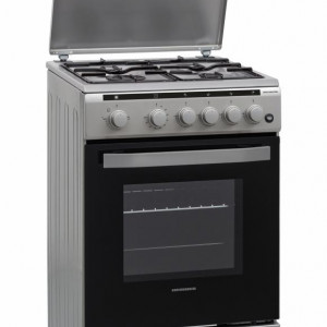 Aragaz Heinner HFSC-V50LITGSL, 4 arzatoare, Gaz, Aprindere electrica, Timer, Grill, 50 cm, Argintiu - Img 2