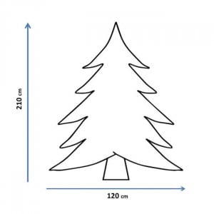 Brad Artificial de Craciun Verde cu 991 ramuri, 2.10 m Inaltime - Img 2