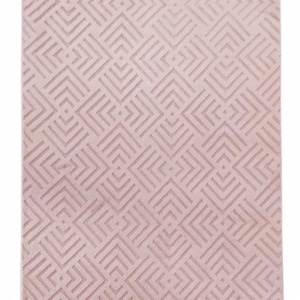 Covor cu blanita tip iepure DOVER, 160x230 cm, Roz - Img 2