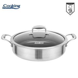 Cratita din inox cu capac, acoperire ceramica HONEYCOMB, dimensiune 30x7.8 cm, 4.8l, Heinner Titanium MRK-30C - Img 5