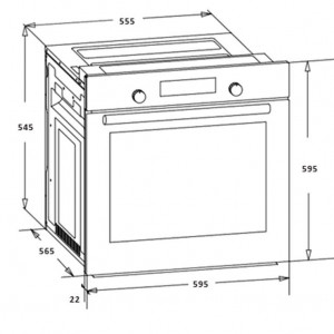 Cuptor incorporabil Heinner HBO-S569LDTGC-GBK, Multifunctional, Capacitate 56L, 9 functii, Clasa energetica A - Img 3