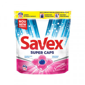 Detergent Rufe, 15 Capsule, SAVEX Semana Super Parfumat