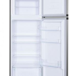 Frigider cu doua usi Heinner HF-H2206XE++, 206 l, Clasa E, lumina LED, 3 rafturi de sticla, H 143 cm, Inox - Img 3