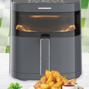 Friteuza cu aer cald dual heat HEINNER HAF-B6GRY17LG, 1700W, Capacitate cos 5.7L - Img 4