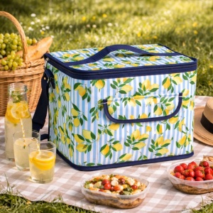 Geanta termica pentru plaja, dimensiune 31x21x20 cm, capacitate 14 l, model Lamai - Img 1
