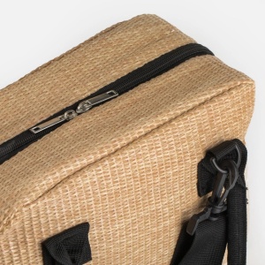Geanta termica pentru plaja din paie, dimensiune 21x14x20 cm, capacitate 7 l - Img 5