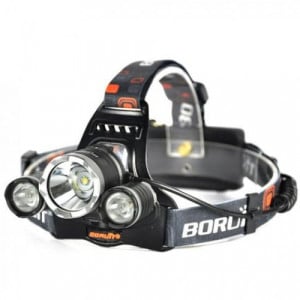 Lanterna frontala reglabila cu 3 LED-uri CREE XM-L T6 - Img 5