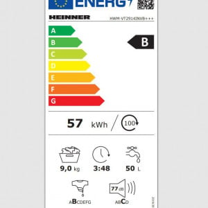 Masina de spalat rufe Heinner HWM-VT2914INVB+++, 9kg, 1400rpm, Clasa B, Motor Inverter, 60 cm, Alb - Img 2