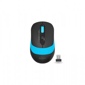 Mouse A4tech, gaming, wireless, 2.4GHz, optic, 2000 dpi, butoane/scroll 4/1, buton selectare viteza, Negru / Albastru