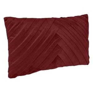 Perna decorativa catifelata, dimensiune 50x30x10 cm, Bordo - Img 1