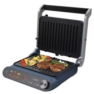 Sandwich maker 2 in 1, putere 2200 W, placi pentru sandwich si grill, anti aderent, ecran tactil, 7 programe, Hausberg HB-635 - Img 4