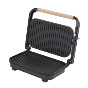 Sandwich-maker grill pentru panini, putere 1100-1300 W, placi antiaderente, maner rece, Hausberg HB-632 - Img 2