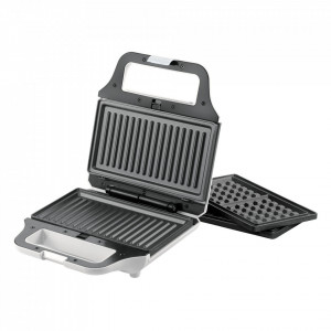 Sandwich maker Heinner SM-2H700WH, 700 W, 2 placi detasabile antiadezive, Alb - Img 2