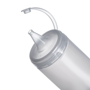 Sticla din plastic cu capac pentru sosuri, dimensiune 7x26 cm, capacitate 700 ml, Transparenta - Img 2