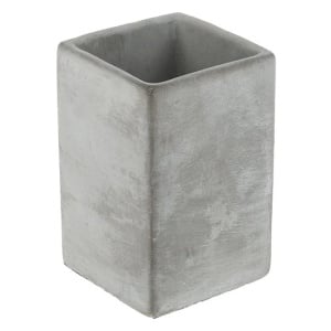 Suport periuta de dinti din ciment, baza antiaderenta, dimensiune 7x7x11 cm, Gri