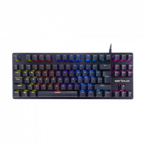 Tastatura mecanica pentru gaming cu fir, Serioux SRXMK-FREYA, iluminare rainbow