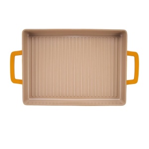 Tava grill din aluminiu turnat cu acoperire ceramica, dimensiune 36 x 26.4 x 4 cm, baza inductie, Cooking by Heinner Nicolai Tand - Img 3