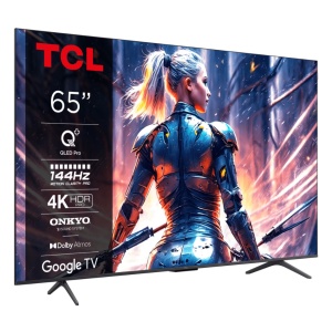 Televizor TCL QLED 65T8B, 164 cm, Smart Google TV, 4K Ultra HD, 100Hz, Clasa F (Model 2024) - Img 2