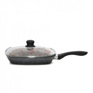 Tigaie grill cu capac, Heinner Stone Collection HR-BET-001, 28 x 4 cm - Img 5