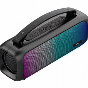 Boxa portabila Akai ABTS-08-BK, 8 W, Lumini RGB, FM Radio, Bluetooth, Negru - Img 3