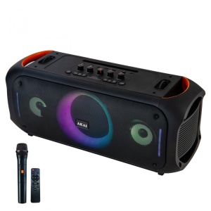 Boxa portabila AKAI ABTS-150, 80W, Bluetooth, USB, Radio FM, Negru